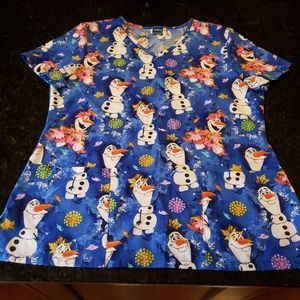 Disney's Women's Scrub Top Size Medium